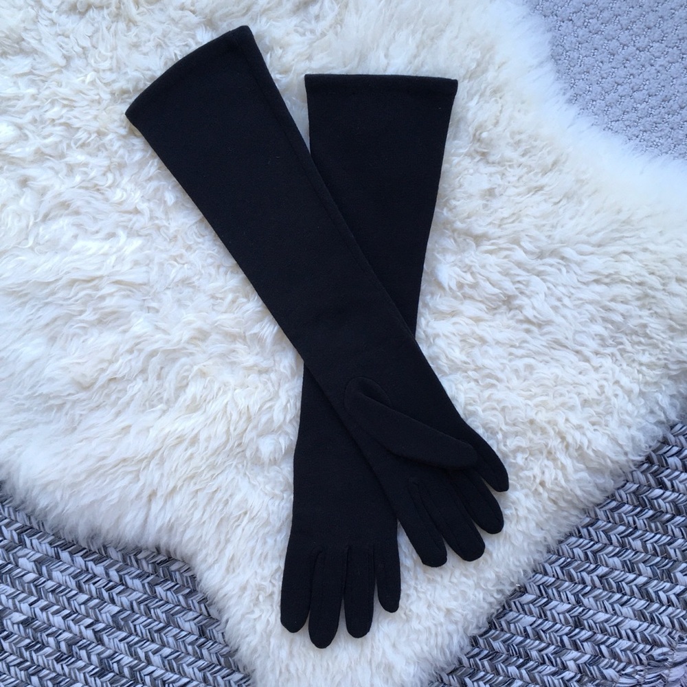 Jacob - Long Black Fitted Gloves
